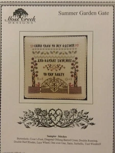 Summer Garden Gate Cross Stitch PATTERN Booklet/Leaflet KIT - Picture 1 of 2