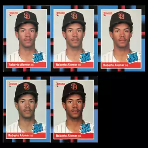 Roberto Alomar Rookie Lot 5 Baseball Cards 1988 Donruss San Diego Padres Set MLB - Picture 1 of 7