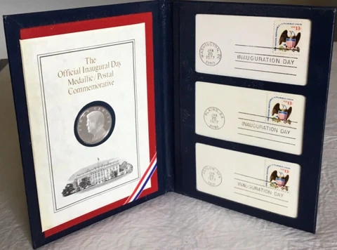 President Jimmy Carter Official Inauguration Day Silver Coin 1977 Franklin Mint Cover