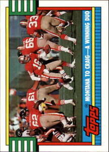 1990 Topps #515 Joe Montana/Roger Craig NFL NM 49ers TL