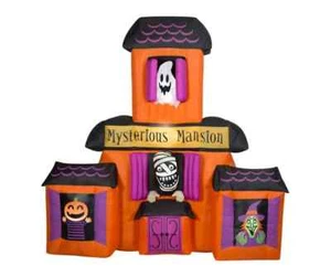 Gemmy 7Ft LED Animated Haunted House Mysterious Mansion Airblown Inflatable-NEW! - Picture 1 of 3