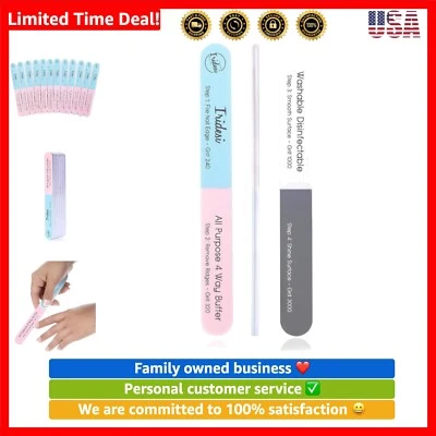 Lima y tampón de uñas de dedo de 4 vías, tablas de esmeril para uñas naturales, 4 dedos... Foto 1 de 4