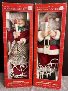 Santa & Mrs Claus 24” Animated By Telco Motionette Of Christmas 1988 W/box