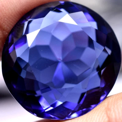 Lab Created 52.70 Ct Violet Blue Tanzanite GGL Certified Sparkling AAA+ Gemstone - Image 1 of 4