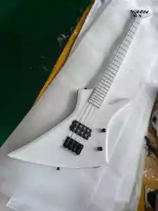 Top 4 Strings White Body Electric Bass Guitar with Maple Neck,Black Hardware - Picture 1 of 6