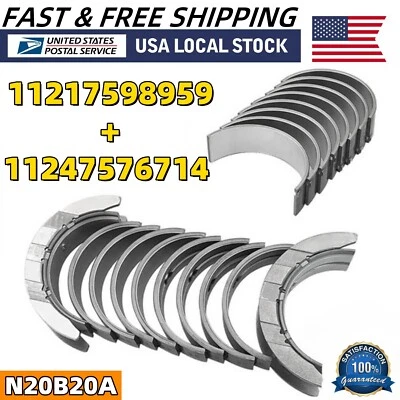 N20 2.0L Engine Main & Rod Bearing Set For BMW X3 X4 X5 F20 F22 F25 F26 F30 F34 - Image 1 of 4
