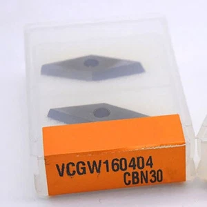 2pcs VCGW160404 CBN30 VCGW331 CNC Carbide insert for High hardness steel VCGW16 - Foto 1 di 4