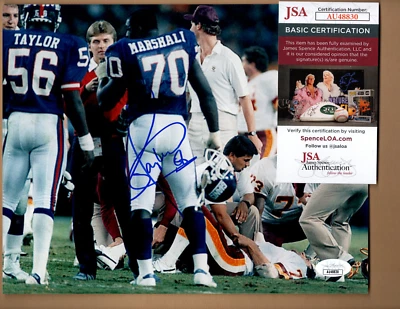 LAWRENCE TAYLOR HOF Signed Autograph Giants Football 8x10 Color Photo JSA 💎 COA - Image 1 of 4