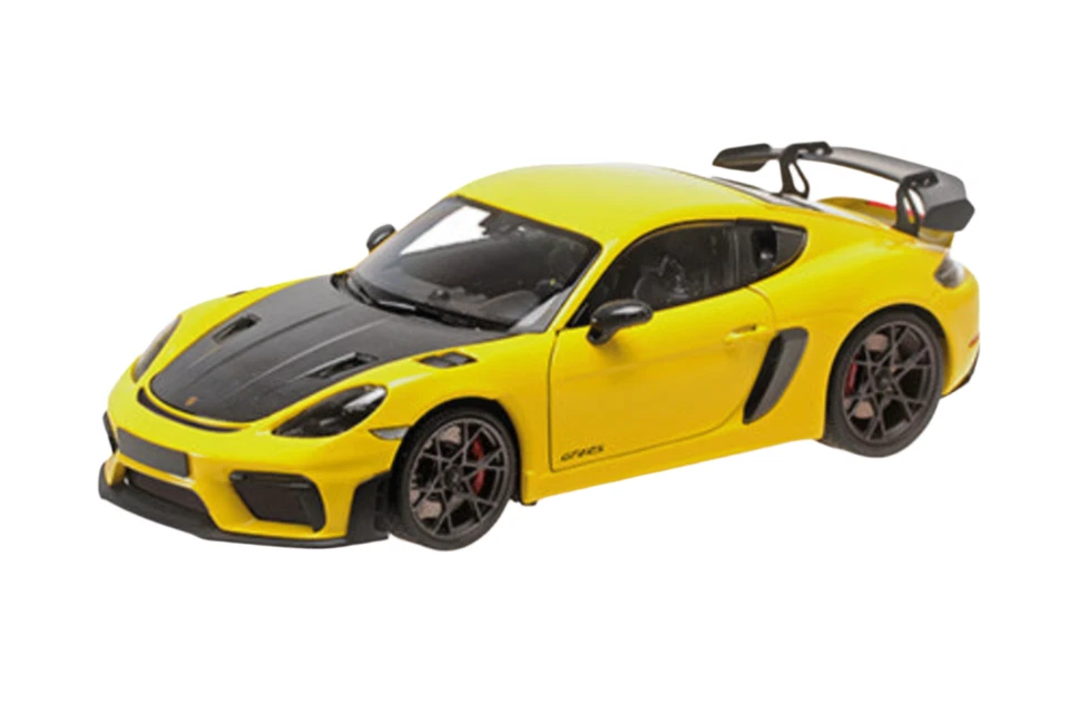 Minichamps 2024 Porsche 718 Cayman GT4 RS con paquete Weissach amarillo de carreras 1:18 Foto 1 de 1