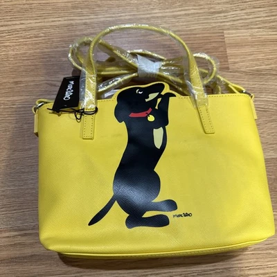 NWT Marc Tetro Dachshund Dog Yellow Crossbody Bag, Top Zip And Hair Clip - Image 1 of 4