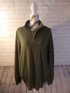 Herrenpullover DANIEL HECHTER olivgrün 1/4 Zip Kaschmirmischung - XL / einmal getragen - Bild 1 von 12