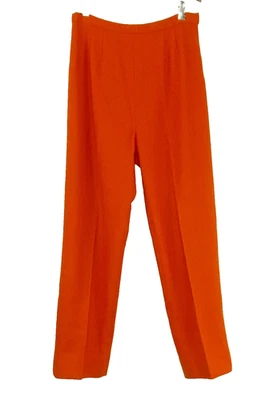 Pantalón naranja vintage años 70 cintura alta brillante pierna recta pantalones Foto 1 de 4