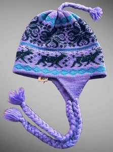 Vintage Moriarty Mütze Handarbeit Stowe Vermont das Original Ski Muster Beanie - Bild 1 von 8