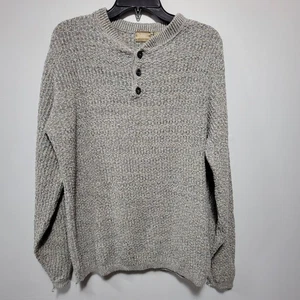 HAGGAR GENERATIONS Pullover Herren Large Vintage Opa Langarm 1/4 Knopf - Bild 1 von 17