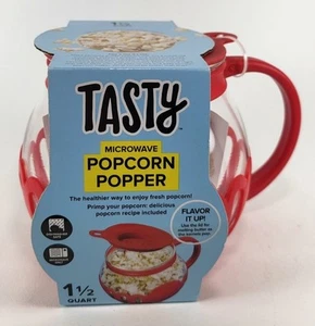 Küche Popcorn Popper Rot Glas Mikrowelle 1 1/2 Quart - Bild 1 von 6
