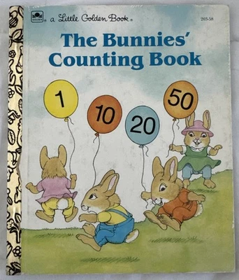 Vintage A Little Golden Book The Bunnies’ Counting Book 203-58 1991 - Image 1 of 4