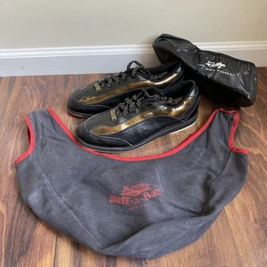 Linds Men’s Size 10 Bowling Shoes Right Handed With Shoe Stretchers Bag & Cover - Picture 1 of 17