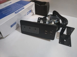 Nightstand Edge Mount Power Strip with USB-C Ports Tabletop Surge Protector Desk - Picture 1 of 1