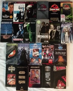 26 VHS Sci Fi Phenomenon Sleeper Jurassic Independence Day Terminator2 Godzilla - Picture 1 of 24