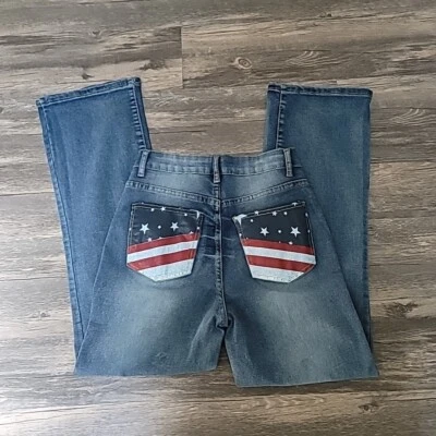 Ladies Bootcut High Waist Jeans RW&B Pockets 26" W x 28" Insm Sz S - Image 1 of 4
