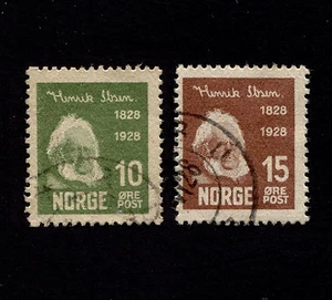 OPC 1928 Norwegen Henrik Ibsen Sc#132-3 gebraucht Sound - Bild 1 von 1