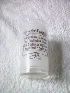 BOWLERS PRAYER GLASS- CROWN GREEN TEN PIN CRICKET?? VINTAGE - Picture 1 of 1