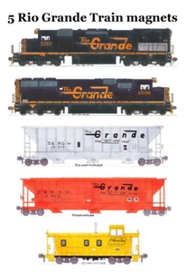 5 imanes Andy Fletcher Rio Grande Grain Train - Imagen 1 de 1