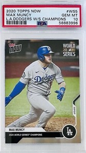 2020 Topps Now Max Muncy LA Dodgers World Series Champions Card #WS5 PSA 10 💎