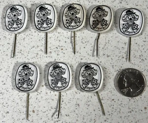 Menge 8 Pipo der Clown Niederländisch Vintage Stick Pin Anstecker Pins #49236 - Bild 1 von 5