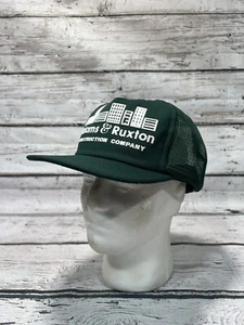 VTG Adams & Ruxton Construction Company Advertising Mesh Snapback Trucker Hat - Picture 1 of 8