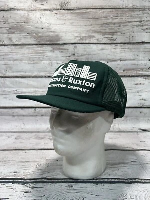 VTG Adams & Ruxton Construction Company Advertising Mesh Snapback Trucker Hat - Image 1 of 4