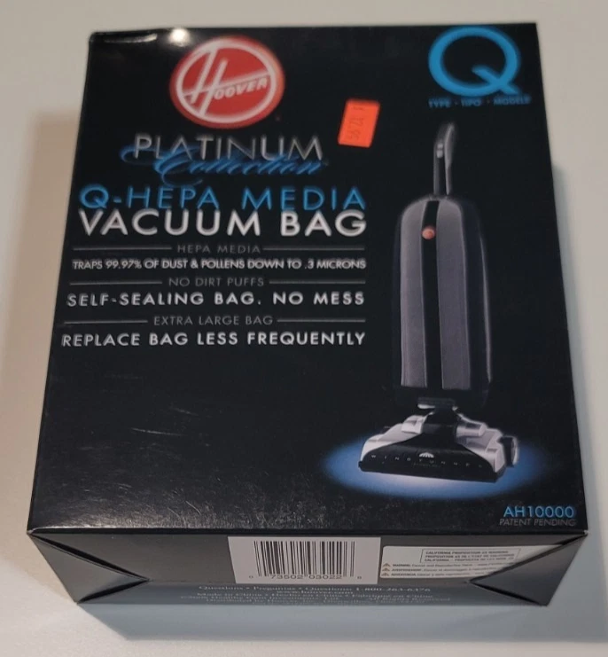 NEW HOOVER Platinum Type-Q HEPA Vacuum Bags 2-Pack, AH10000 - Image 1 of 1