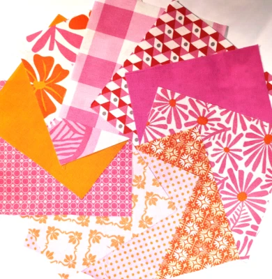 Patchworkstoff Charm Pack Fresh Cut 6inch Makower Riley Blake Orange Blush 30Stk - Bild 1 von 3