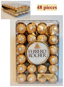 48 pcs FERRERO ROCHER Fine Hazelnut Chocolates Individually Wrapped Italy - Picture 1 of 5
