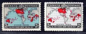 CANADA 1896 SC. #85-86 MAP SET MINT NEVER HINGED - Picture 1 of 2