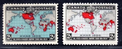 CANADA 1896 SC. #85-86 MAP SET MINT NEVER HINGED - Image 1 of 2