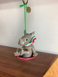 The Danbury Mint Baby Animal Collection "Baby Rhino" Weihnachtsschmuck  - Bild 1 von 4