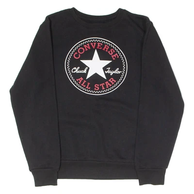 CONVERSE All Star 13-15 Years Boys Sweatshirt Black Crew Neck XL - Image 1 of 4