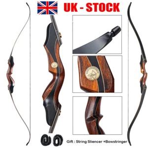 60'' Archery Hunting Longbow Takedown Recurve Bow Laminated Limbs Adult 25-50lb. - Picture 1 of 24