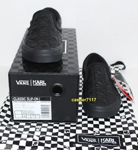 Vans X Karl Lagerfeld klassische Slipper schwarz K Quilt Damengröße: 6 - Bild 1 von 9
