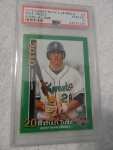 2010 Cedar Rapids Kernels Rising Alumni #3 Mike Trout Rookie RC PSA 10 Gem Mint - Picture 1 of 2