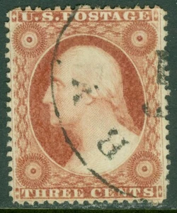 EDW1949SELL : USA 1857 Scott #25 VF, Used. Light cancel. Choice stamp. Cat $180. - Picture 1 of 2