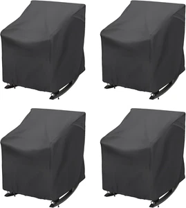 4 Pack Patio Rocking Chair Cover 420D Waterproof Oxford Fabric Production Outdoo - Picture 1 of 7