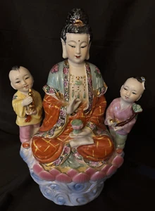 Vintage chinesisches Porzellan Guan Yin Kuan Yin Bodhisattva des Mitgefühls asiatisch EEI - Bild 1 von 5