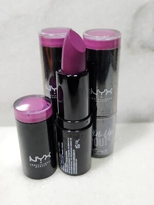 Lot Of 3- NYX Professional Makeup PIN-UP POUT Lipstick PULS03 Violet Femme - Image 1 of 4