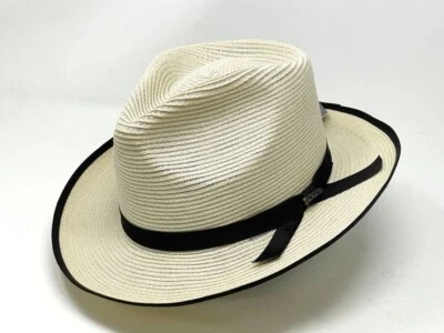 MEN'S ROCKEFELLER FAUX HEMP FEDORA HAT - Image 1 of 3