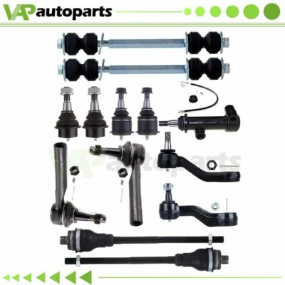 For Chevy GMC Sierra 1500 4x4 13pcs Front Ball Joints Tie Rod Idler Arm Parts - Image 1 of 4