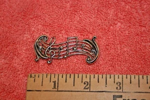Vintage Beau Sterling Music Notes Scale Brooch Pin - Picture 1 of 5