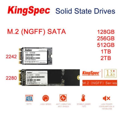 KingSpec 128GB 256GB 512GB 1TB 2TB M.2 NGFF SATA SSD B+M Key Solid State Drives - Bild 1 von 4