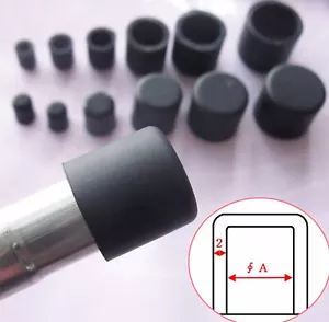 Black Silicone Rubber Plugs End Caps for Tube/Pipe/Rod/Threads - Picture 1 of 6